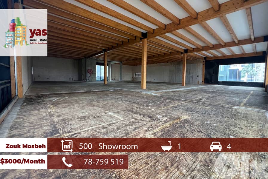 Zouk Mosbeh 500m2 | Showroom For Rent | Prime Location | EH/RH 0
