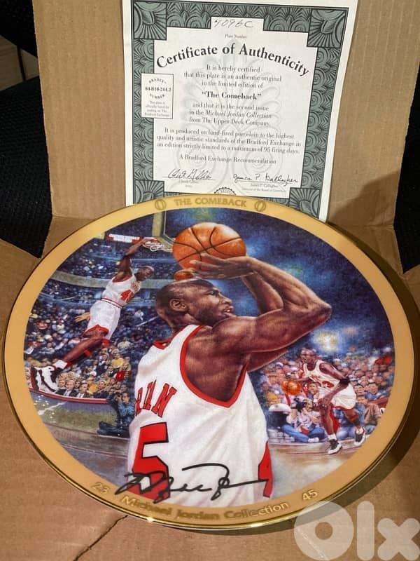 Michael Jordan Signed plate collectible 2