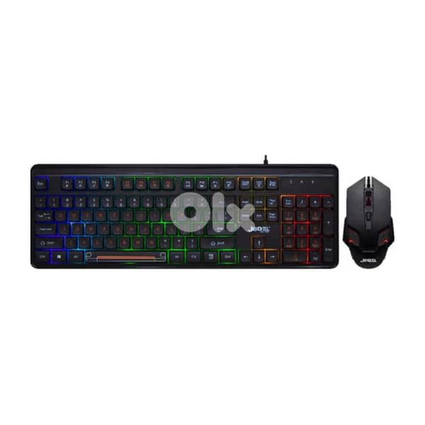 JEDEL GK105 RGB Wired Gaming Keyboard And Mouse Combo 1