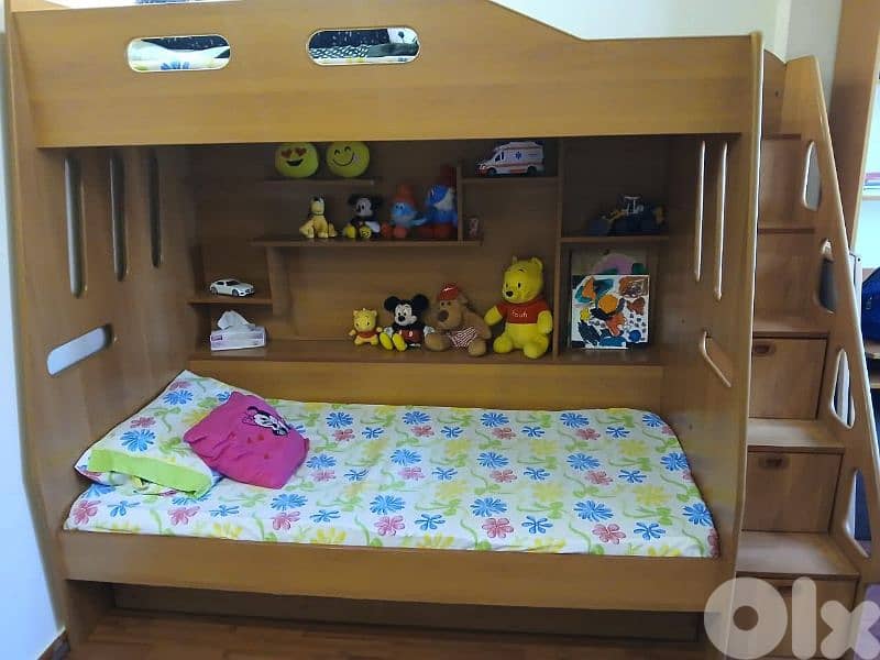 bunk bed + 1 bed for sale 0