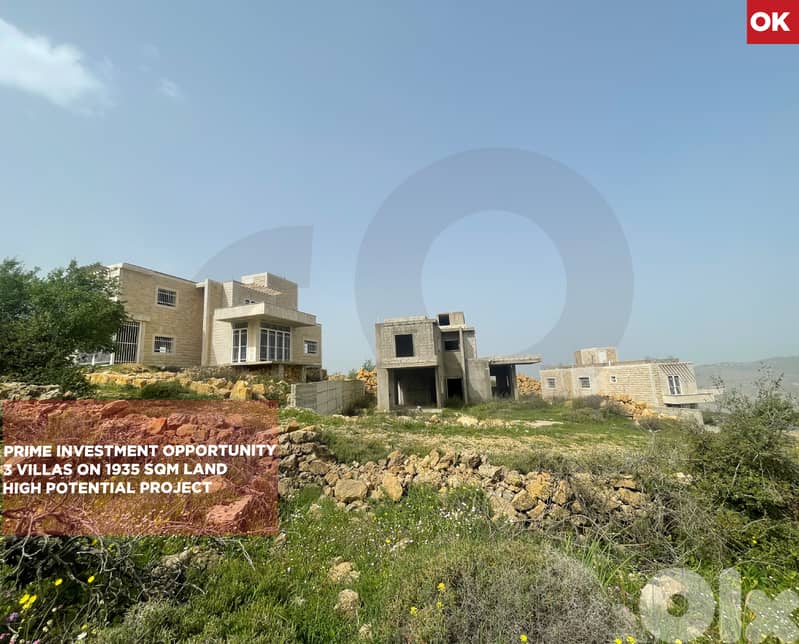 3 Villas/prime location/SEA VIEW/Bhamdoun, Aley/بحمدون/ REF#OK135894 ! 0
