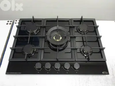 Top+Oven Electro Gas 90cm Black توب+فرن أنكستري ألكترو غاز إيطالي