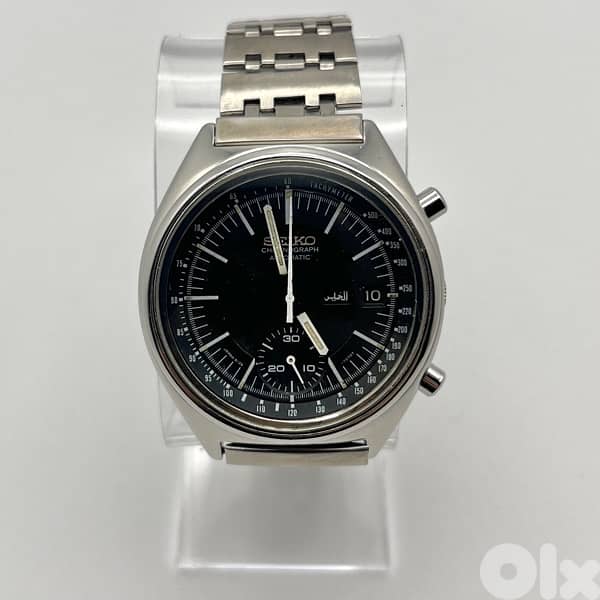 Seiko Mini Jumbo 6139 7070 Automatic Chronograph Black Dial 1970s 0