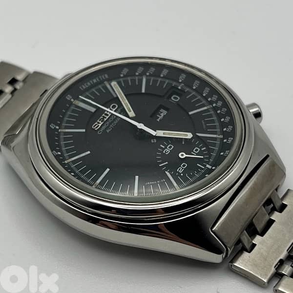 Seiko Mini Jumbo 6139 7070 Automatic Chronograph Black Dial 1970s 2