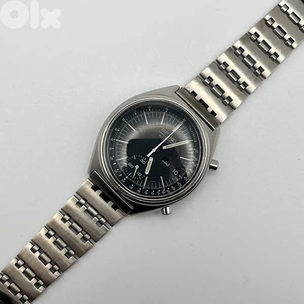 Seiko Mini Jumbo 6139 7070 Automatic Chronograph Black Dial 1970s 3