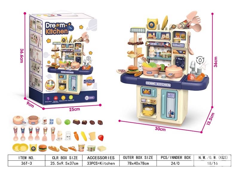 kids kitchen toy set 24 pcs 0