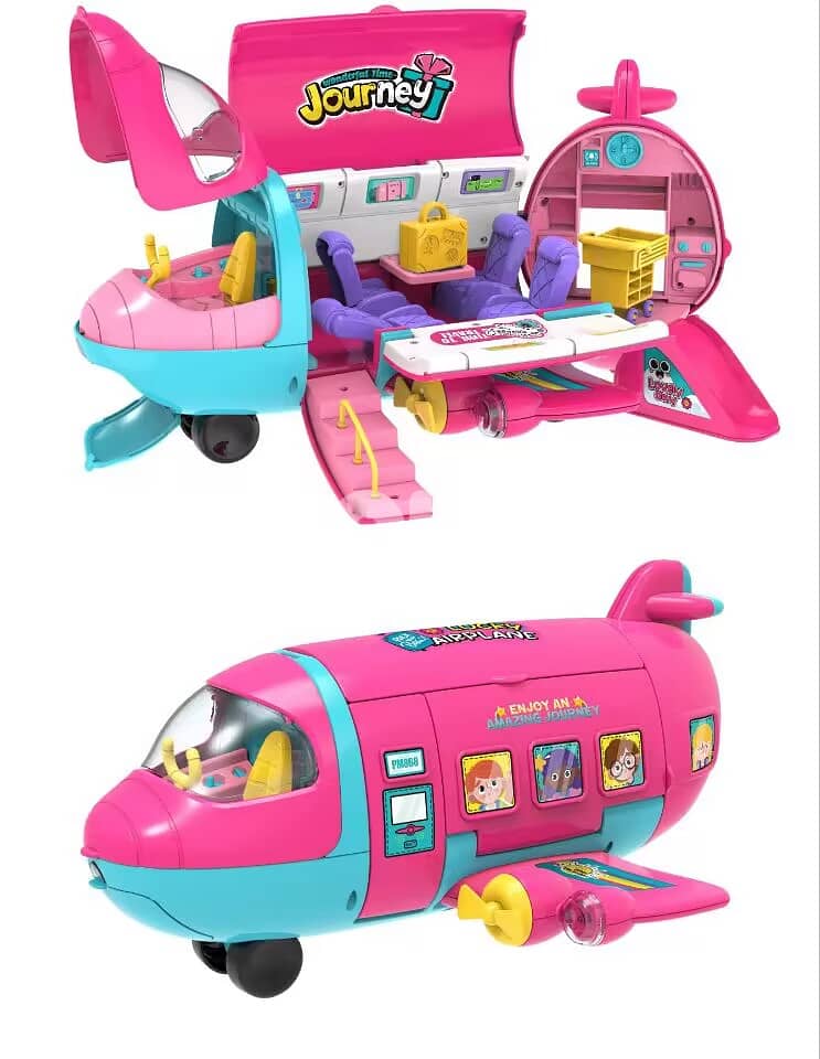 ArtCreativity Pink Storage Airplane Playset for Girls 8