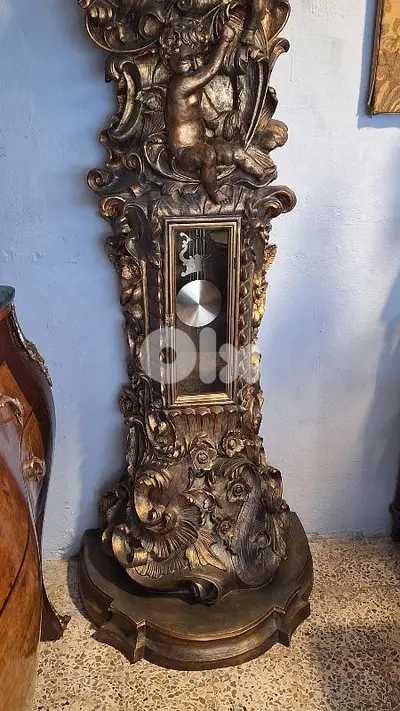 antique unique grandfather clock
