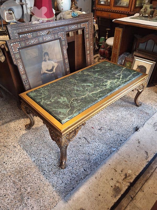 antique marble coffee table 0