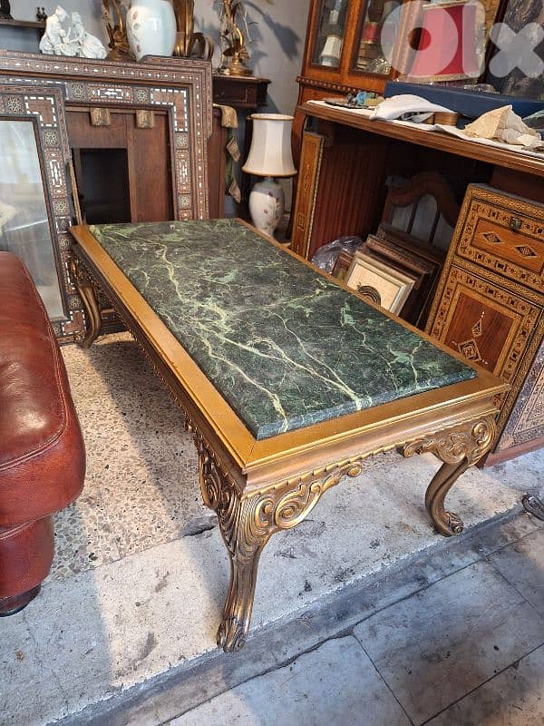 antique marble coffee table 2
