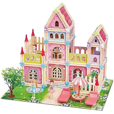 New Toy Kids Wooden Premium Dream Castle Princess Doll House Children