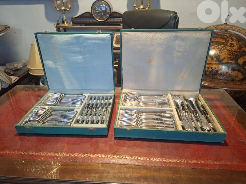 antique 74 pieces french ercuis set 0