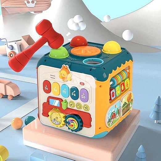 Huanger Activity Cube Toys, Kids Learning Musical Math Toy Play Cube f 5