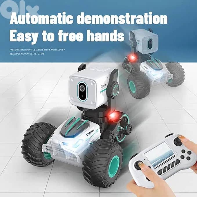 RC Car with Camera, RC Stunt Car with 720P HD FPV Camera, 2-Way Talk, 8