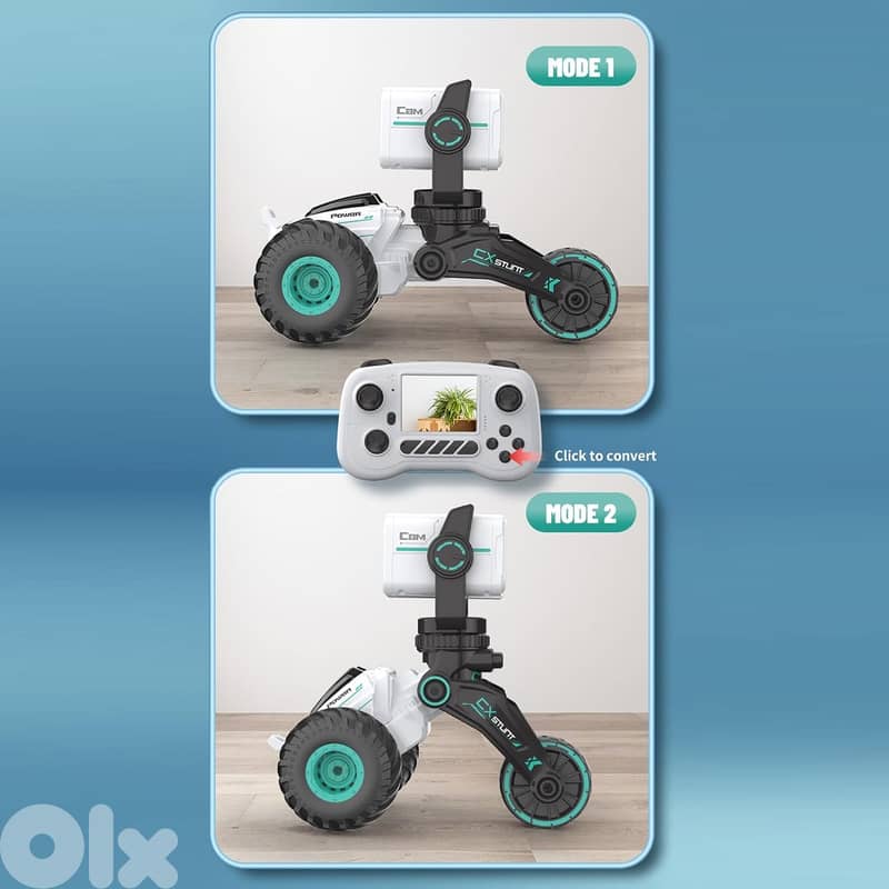 RC Car with Camera, RC Stunt Car with 720P HD FPV Camera, 2-Way Talk, 10