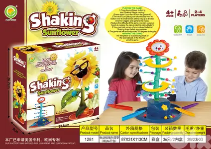 Electric Rotating Sunflower Fun and Educational Family Party Game for