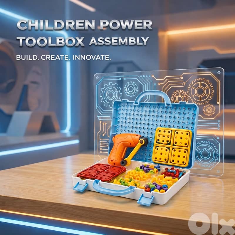 STEM Design and Drill Toy for Kids Ages 3-8, 237 Pcs Electric Drill To 3