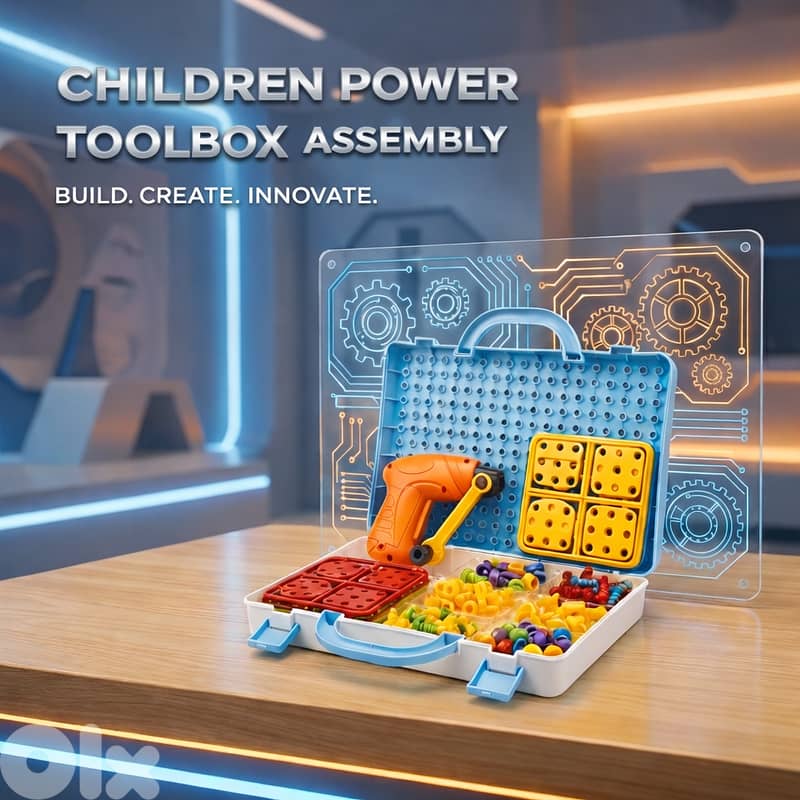 STEM Design and Drill Toy for Kids Ages 3-8, 237 Pcs Electric Drill To 4