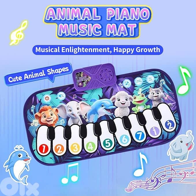 Musical Mat, Cute Baby Play Piano Mat, Toddler Music Instruments, Elec 2