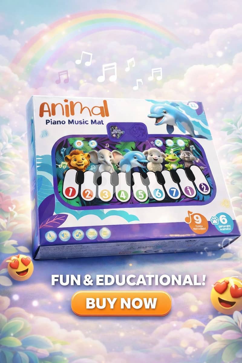 Musical Mat, Cute Baby Play Piano Mat, Toddler Music Instruments, Elec 8