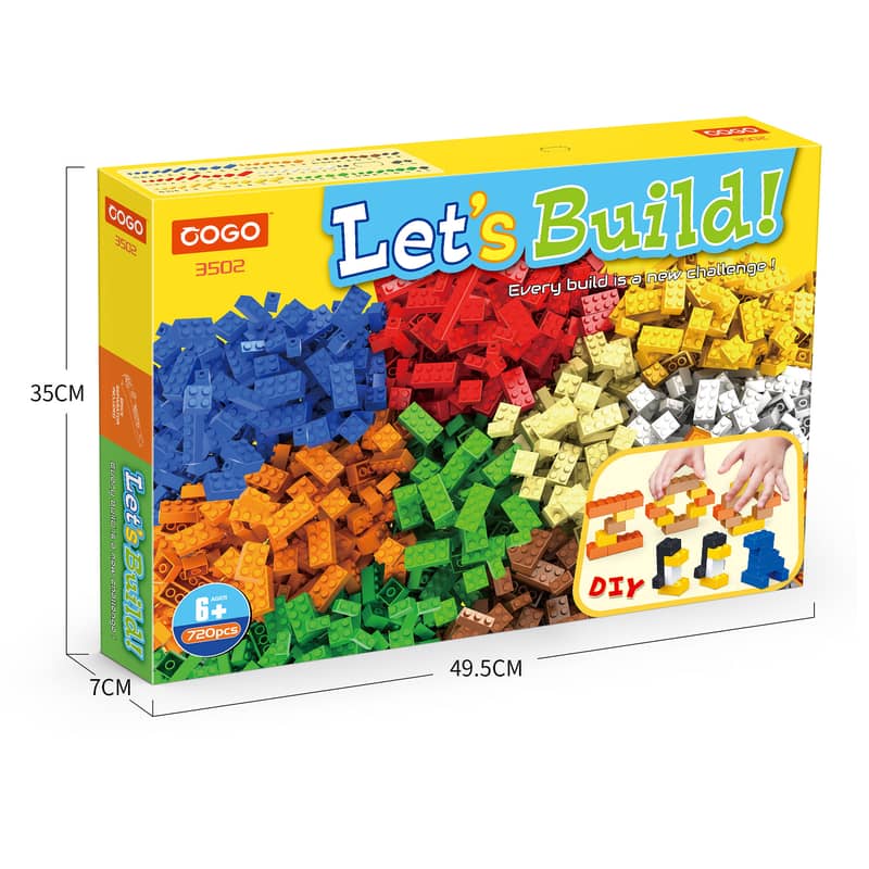 Cogo Plastic Brick Toy Blocks Building Block 720 Pieces - 3502 0