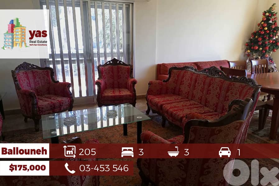 Ballouneh 205m2 | Well Maintained | Private Street | Calm Area | TO 0
