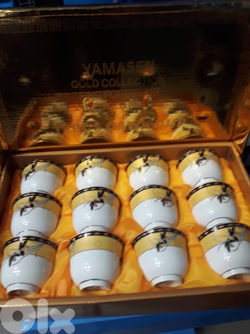 12 piece coffee cup 24 ct gold plated for 120$ 0