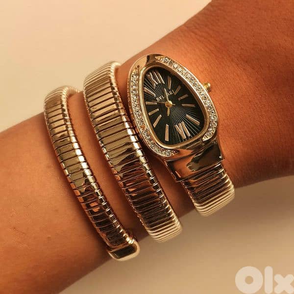 Bvlgari Serpenti Style Gold Watch Bracelet 1