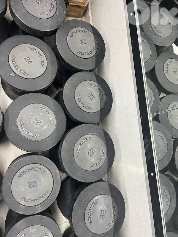 original technogym dumbell set 0