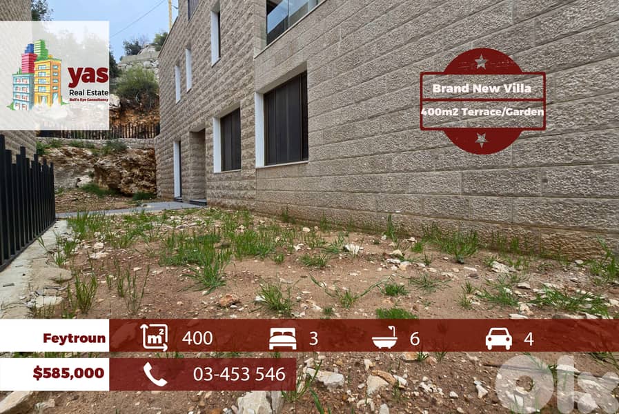 Feytroun 400m2 | 400m2 Terrace/Garden | Brand New Villa | DA 0