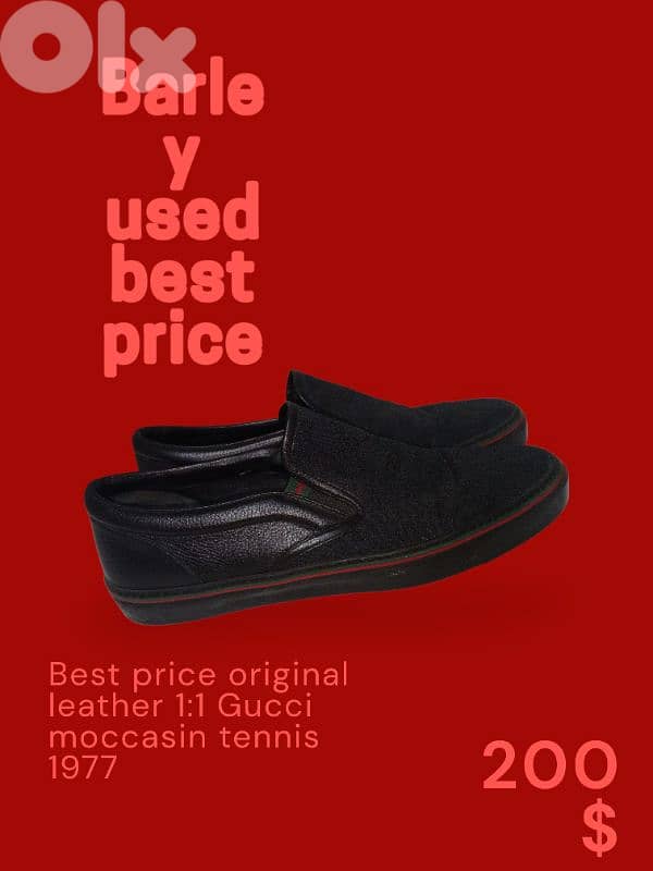 original leather Gucci moccasin tennis 1977 old money 0