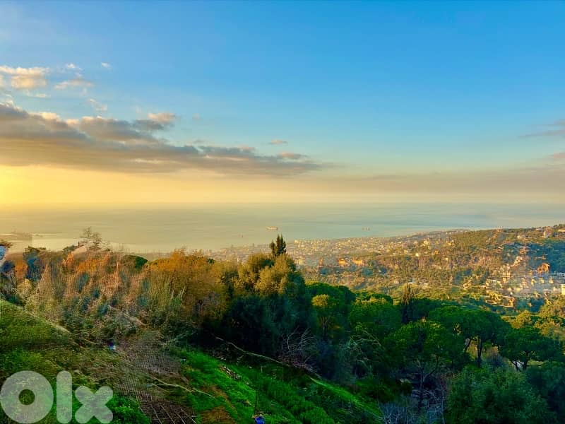 Land for Sale in Broumana – Prime Location with Sea View 0