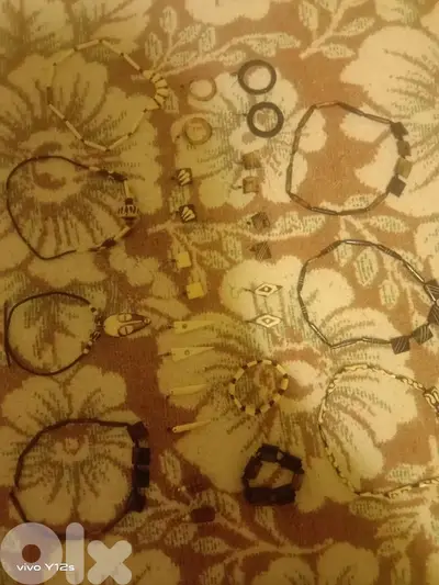 wooden and ivory jewelry
