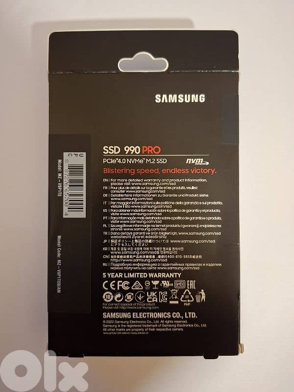 NVME 1 TB SAMSUNG 990 PRO 7450MB SPEED 1