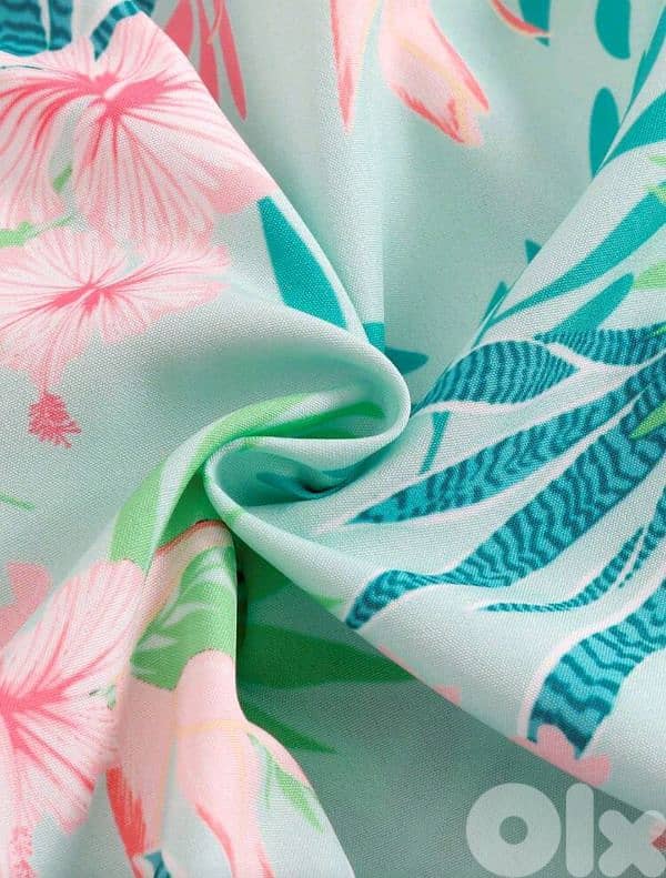 New Casual Woman Leaf Print Summer Short 4