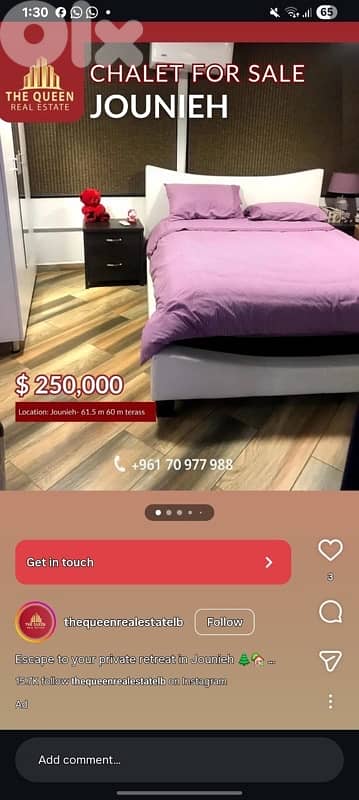 Chalet for Sale in Jounieh
