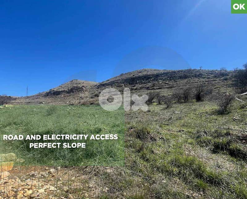 Road and Electricity access ,Perfect Slope , Sawfar/ صوفر REF#OK134685 0