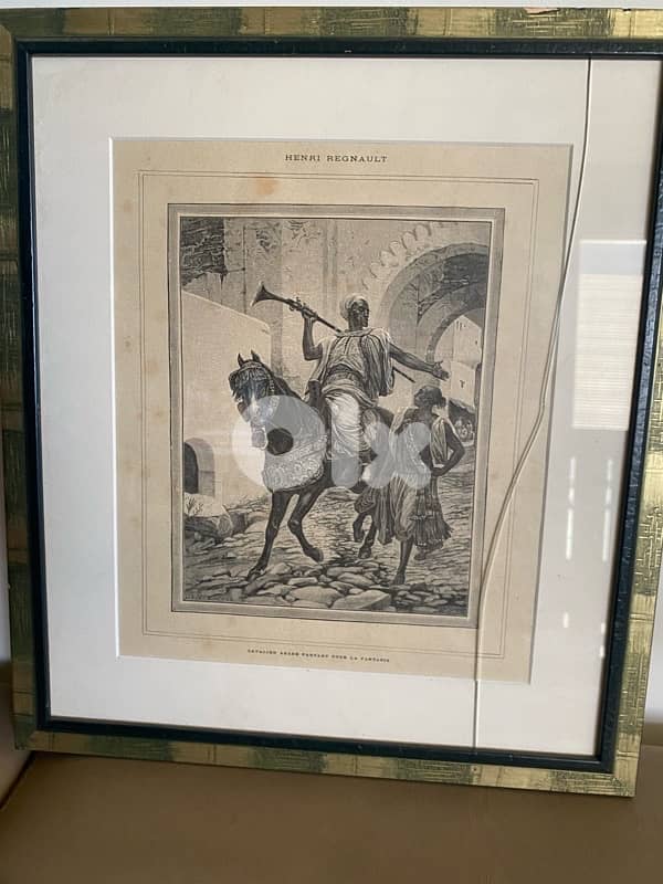 old gravure vintage antique painting 0