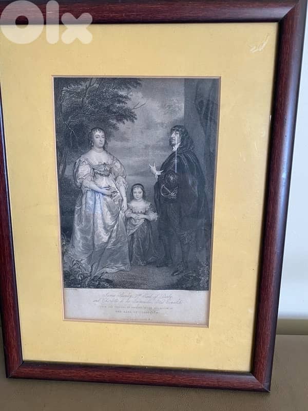 old gravure antique vintage painting 1