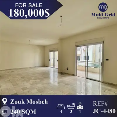 JC-4480 / Apartment for Sale in Zouk Mosbeh , شقة للبيع في زوق مصبح