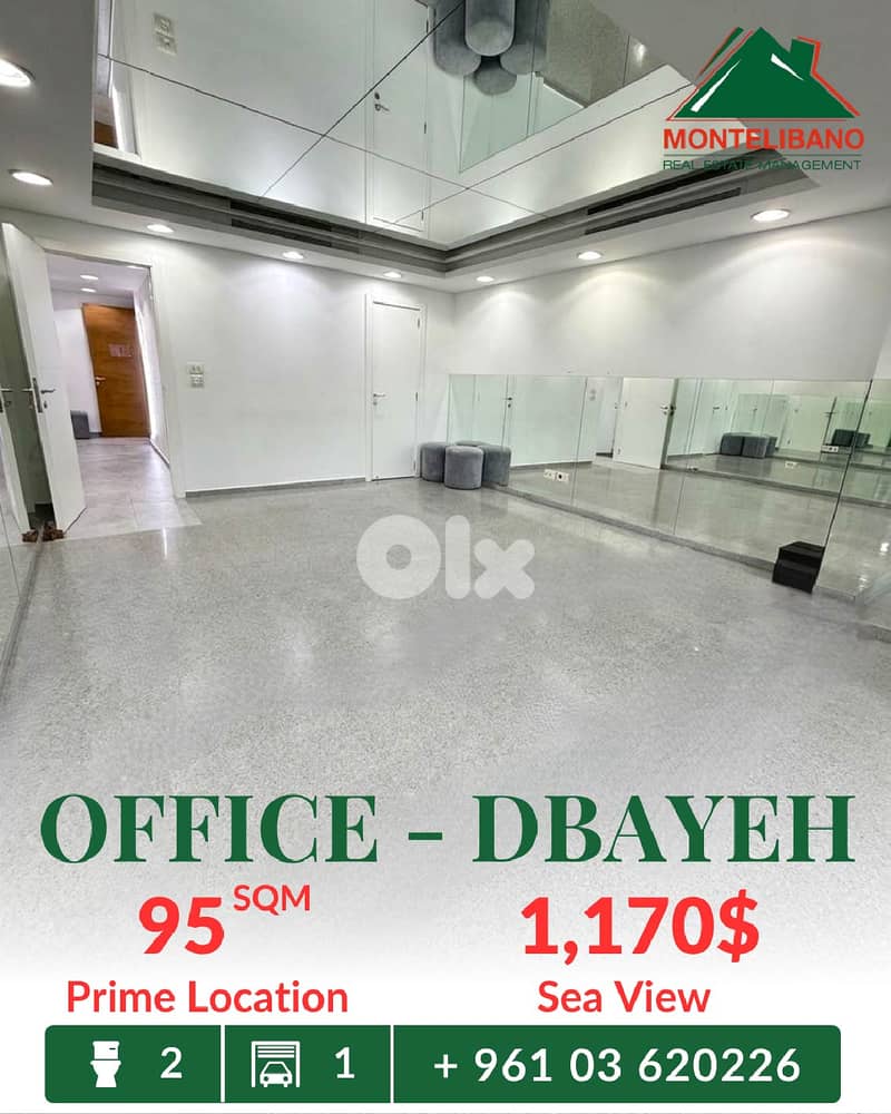 95 sqm Office For Rent in Dbayeh ضبية with Sea View 0