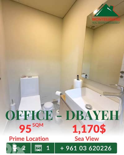 95 sqm Office For Rent in Dbayeh ضبية with Sea View