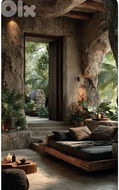 Charming conceptual Stone building with garden Charming conceptual Stone building with garden