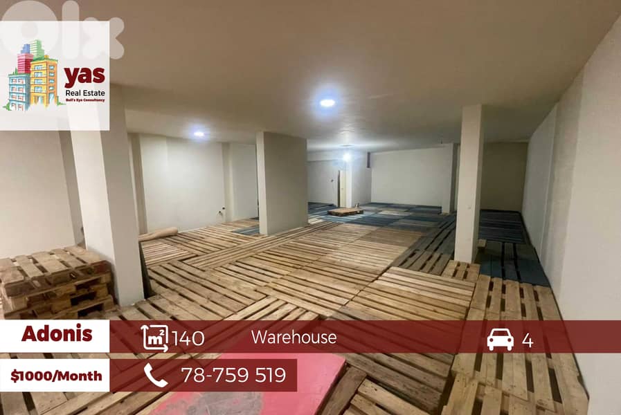 Adonis 140m2 | Warehouse/Shop | Excellent Condition | Rent | JA 0