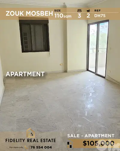Apartment for sale in Zouk Mosbeh DH75 شقة للبيع في زوق مصبح
