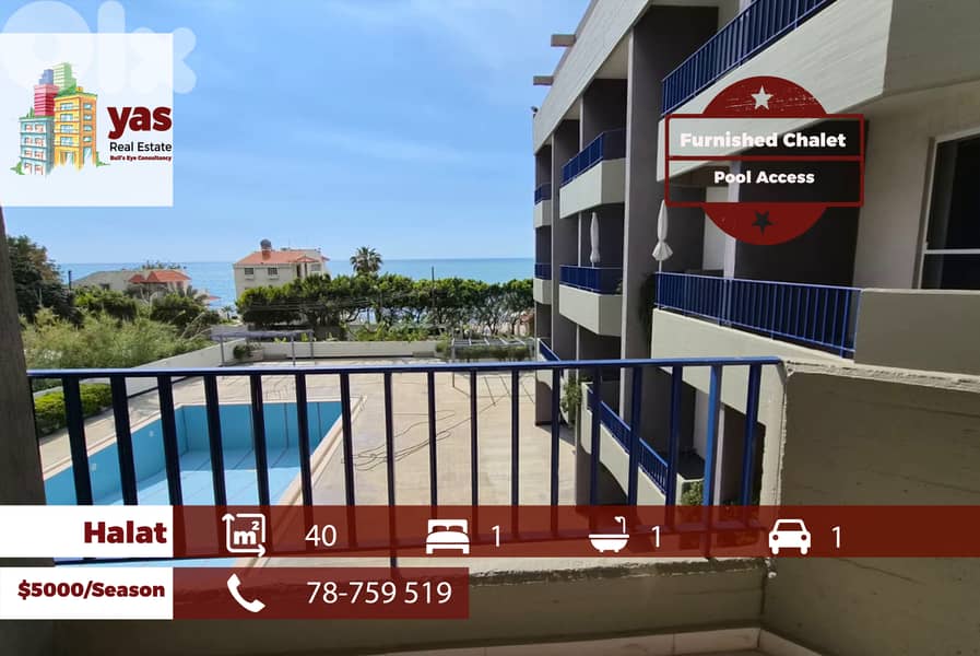 Halat 40m2 | Furnished Chalet | Rent | Pool Access | MCH 0