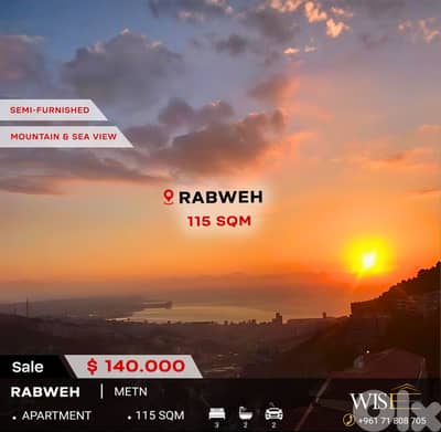 115 SQM Semi-Furnished Apartment for SALE in Rabweh!