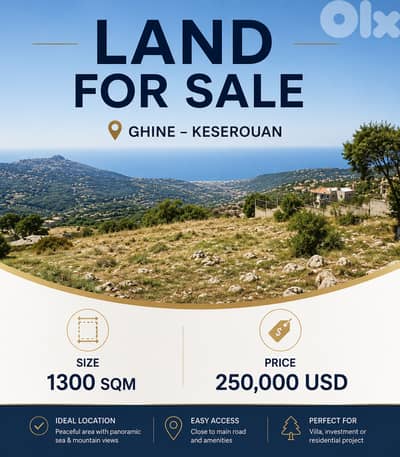 Land for Sale – Ghine, Keserouan ghi0090dpst