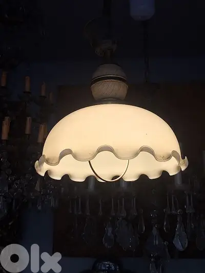 european antique opaline chandelier