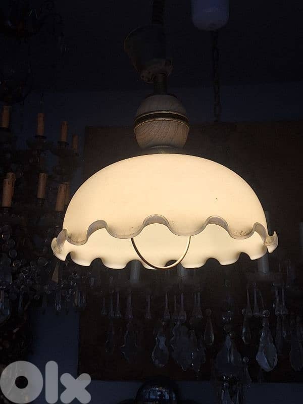 european antique opaline chandelier 0